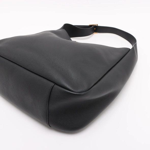 Saint Laurent Black Leather LE 5 A 7 Large Hobo Bag [Clearance Sale]