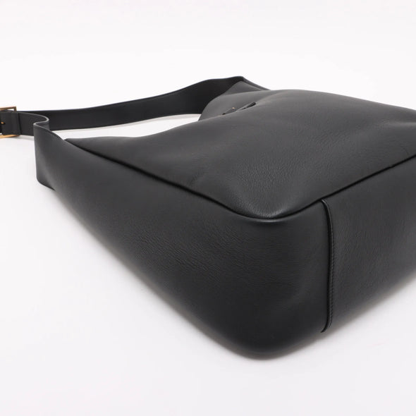Saint Laurent Black Leather LE 5 A 7 Large Hobo Bag [Clearance Sale]