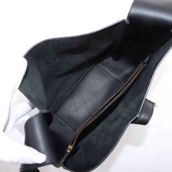 Saint Laurent Black Leather LE 5 A 7 Large Hobo Bag [Clearance Sale]