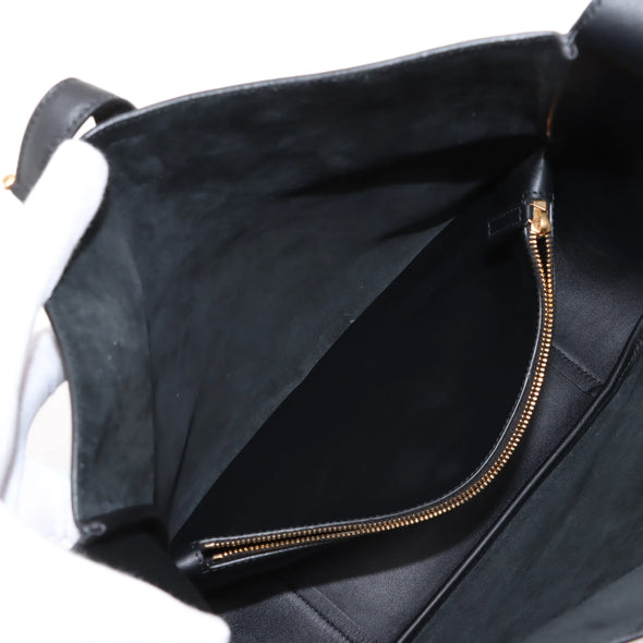 Saint Laurent Black Leather LE 5 A 7 Large Hobo Bag [Clearance Sale]