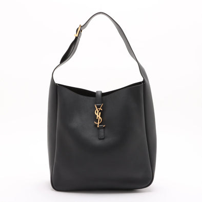 Saint Laurent Black Leather LE 5 A 7 Large Hobo Bag [Clearance Sale]