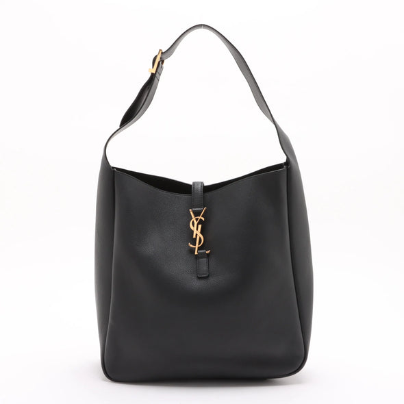 Saint Laurent Black Leather LE 5 A 7 Large Hobo Bag [Clearance Sale]