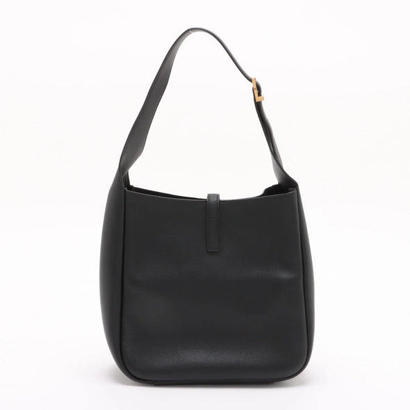 Saint Laurent Black Leather LE 5 A 7 Hobo Bag [Clearance Sale]