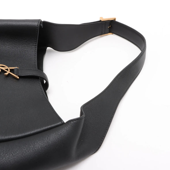 Saint Laurent Black Leather LE 5 A 7 Hobo Bag [Clearance Sale]