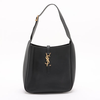 Saint Laurent Black Leather LE 5 A 7 Hobo Bag [Clearance Sale]