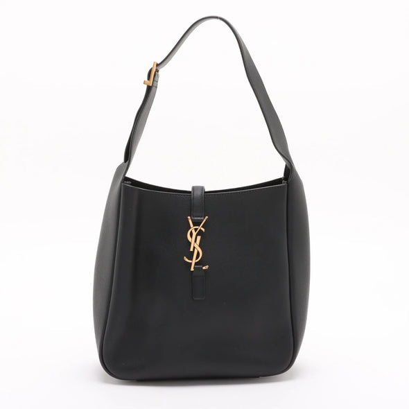 Saint Laurent Black Leather LE 5 A 7 Hobo Bag [Clearance Sale]