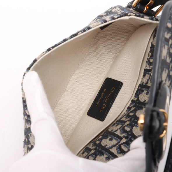Dior Blue Dior Oblique Jacquard Dior Bobby East West Bag  [Clearance Sale]