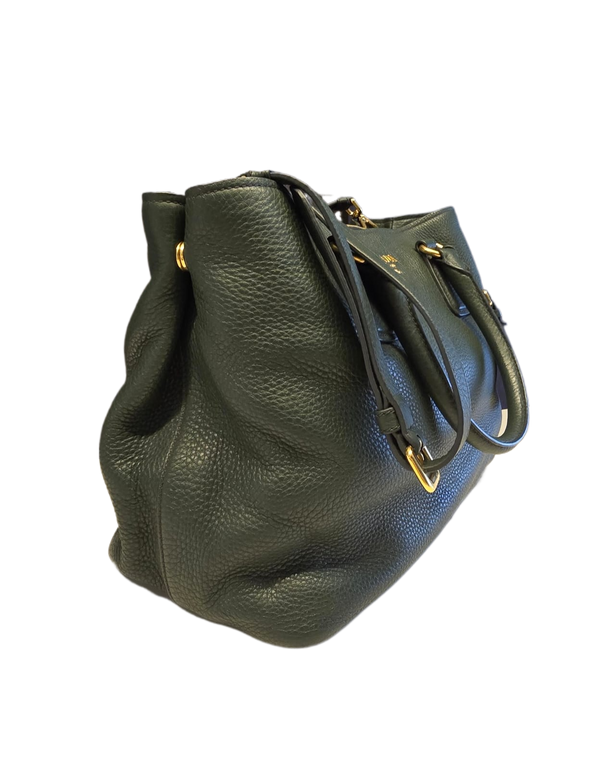 Prada Green Vitello Daino Shopping Tote [Clearance Sale]