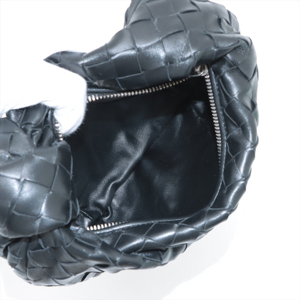 Bottega Veneta Black Intrecciato Leather Mini Jodie [Clearance Sale]