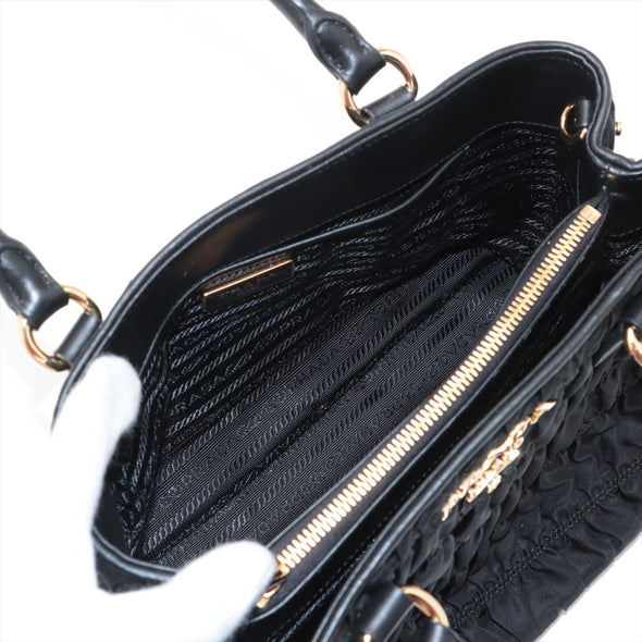 Prada Nero Tessuto Gaufre Tote Bag [Clearance Sale]