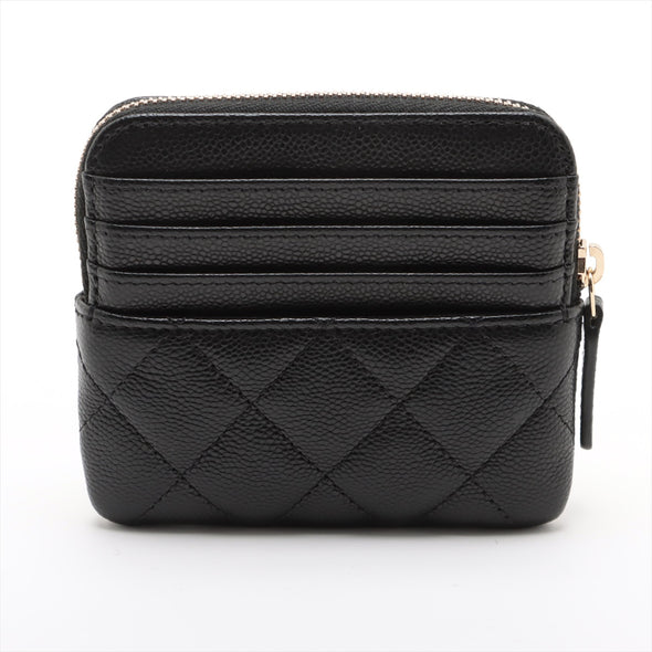 Chanel Black Caviar Leather Classic Zipped Coin Purse [Clearance Sale]