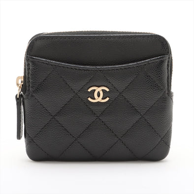 Chanel Black Caviar Leather Classic Zipped Coin Purse [Clearance Sale]