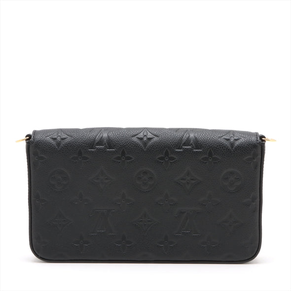 Louis Vuitton Noir Monogram Empreinte Leather Felicie Pochette [Clearance Sale]