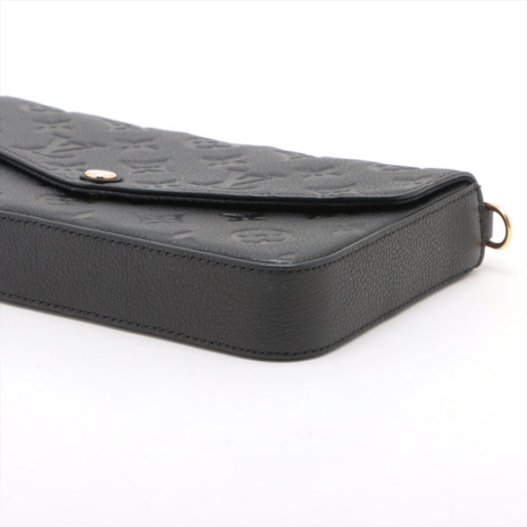Louis Vuitton Noir Monogram Empreinte Leather Felicie Pochette [Clearance Sale]