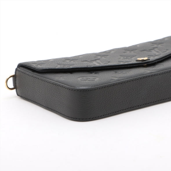Louis Vuitton Noir Monogram Empreinte Leather Felicie Pochette [Clearance Sale]