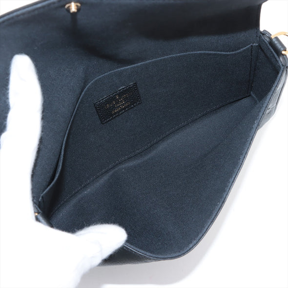 Louis Vuitton Noir Monogram Empreinte Leather Felicie Pochette [Clearance Sale]