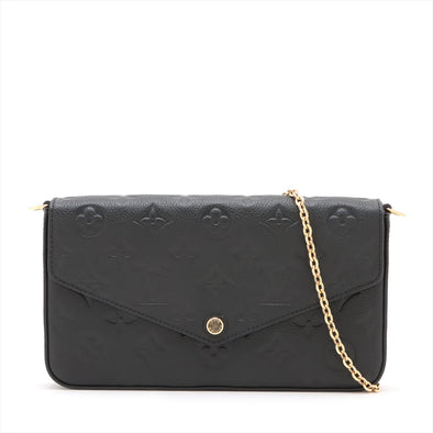 Louis Vuitton Noir Monogram Empreinte Leather Felicie Pochette [Clearance Sale]