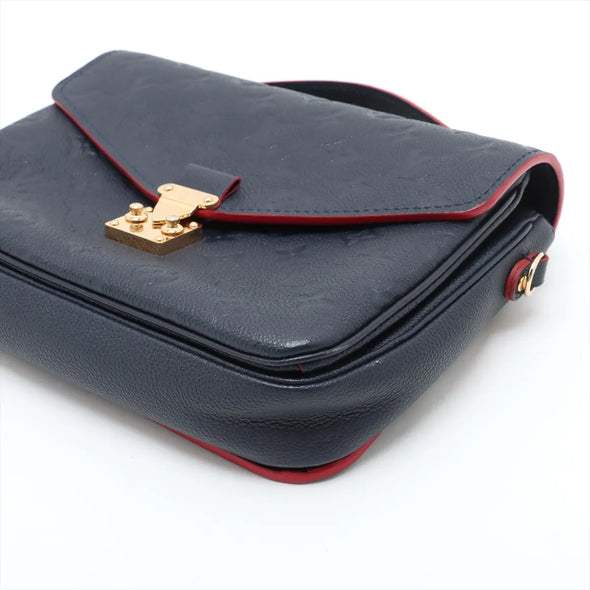 Louis Vuitton Marine Rouge Monogram Empreinte Leather Pochette Metis [Clearance Sale]