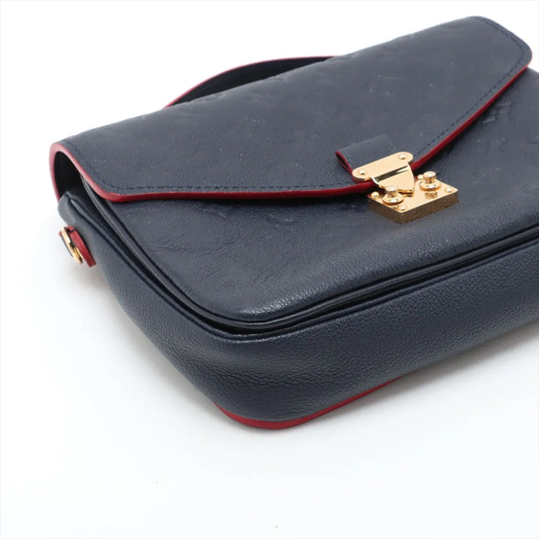 Louis Vuitton Marine Rouge Monogram Empreinte Leather Pochette Metis [Clearance Sale]