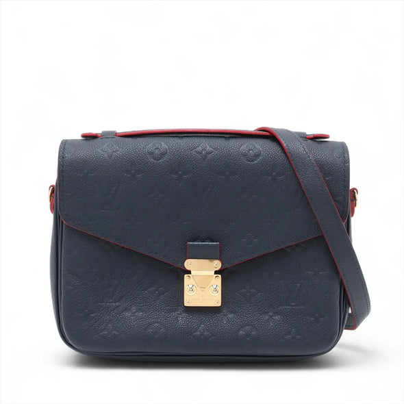 Louis Vuitton Marine Rouge Monogram Empreinte Leather Pochette Metis [Clearance Sale]