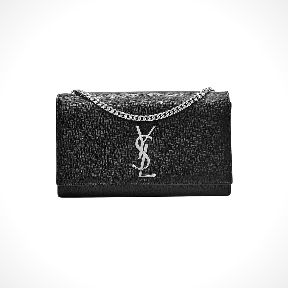 Kate medium chain bag in grain de poudre embossed leather Outlet