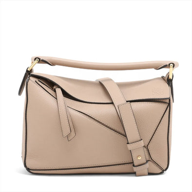 Loewe Beige Beige Leather Small Puzzle Bag [Clearance Sale]
