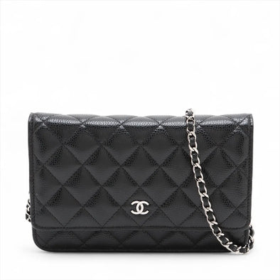 Chanel Black Caviar Calfskin Wallet On Chain  [Clearance Sale]