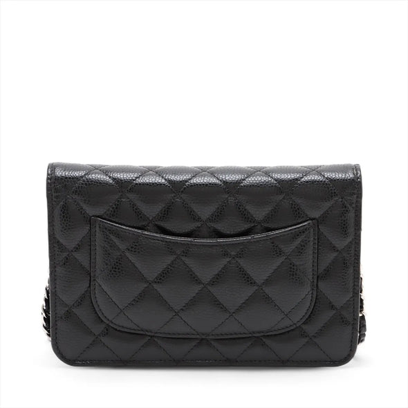 Chanel Black Caviar Calfskin Wallet On Chain  [Clearance Sale]
