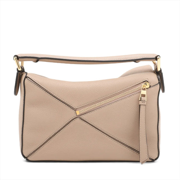Loewe Beige Beige Leather Small Puzzle Bag [Clearance Sale]