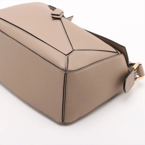 Loewe Beige Beige Leather Small Puzzle Bag [Clearance Sale]