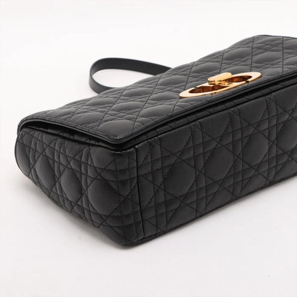 Christian Dior Black Cannage Calfskin Medium Dior Caro Bag [Clearance Sale]