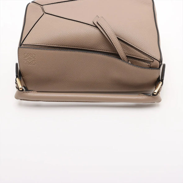 Loewe Beige Beige Leather Small Puzzle Bag [Clearance Sale]