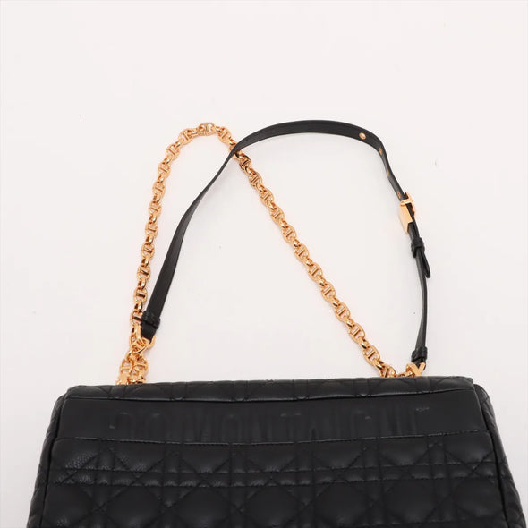 Christian Dior Black Cannage Calfskin Medium Dior Caro Bag [Clearance Sale]