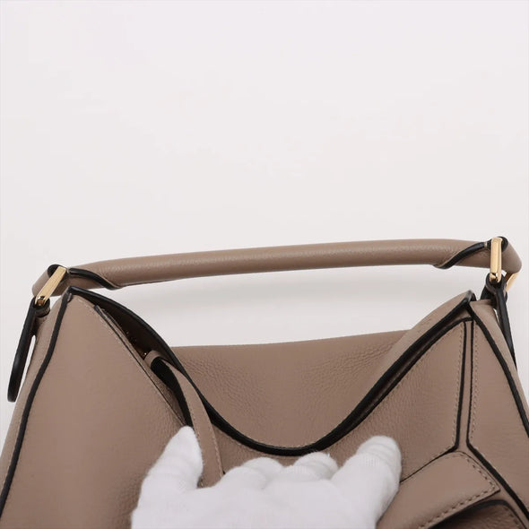 Loewe Beige Beige Leather Small Puzzle Bag [Clearance Sale]