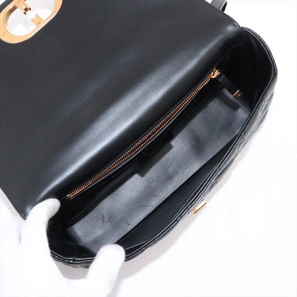Christian Dior Black Cannage Calfskin Medium Dior Caro Bag [Clearance Sale]
