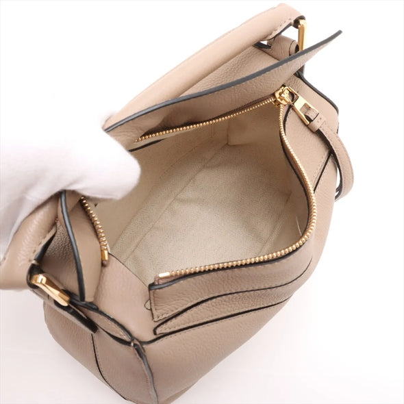 Loewe Beige Beige Leather Small Puzzle Bag [Clearance Sale]