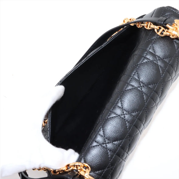 Christian Dior Black Cannage Calfskin Medium Dior Caro Bag [Clearance Sale]