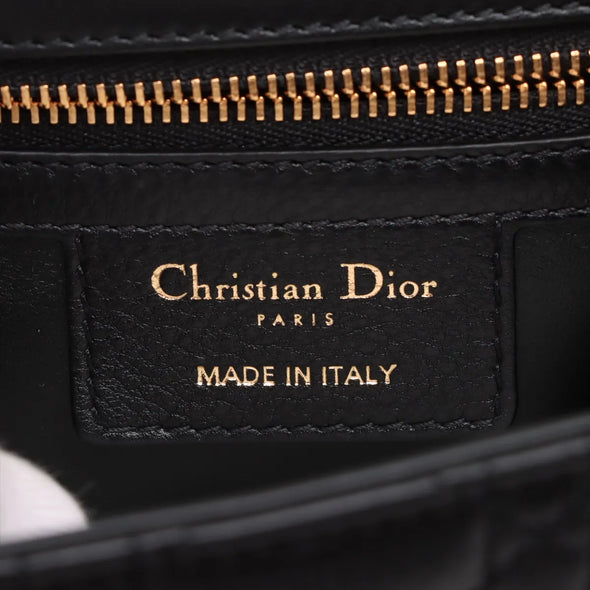 Christian Dior Black Cannage Calfskin Medium Dior Caro Bag [Clearance Sale]