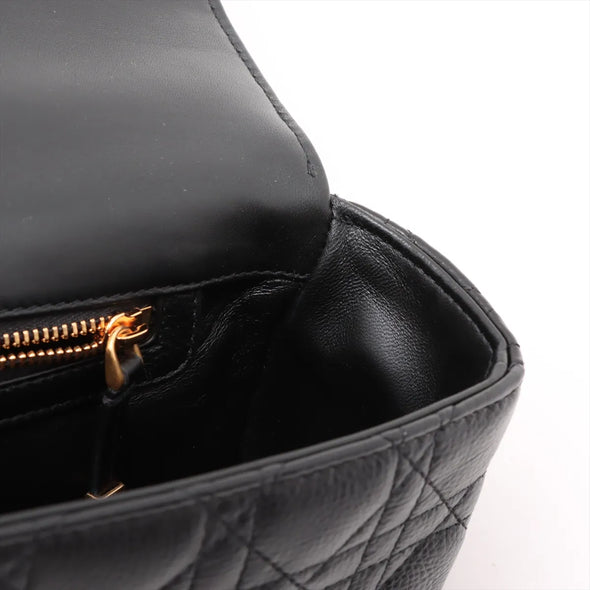 Christian Dior Black Cannage Calfskin Medium Dior Caro Bag [Clearance Sale]