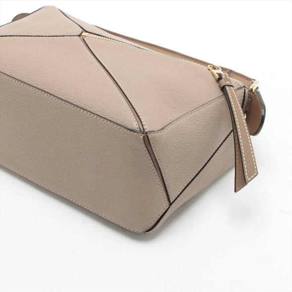 Loewe Khaki Leather Small Puzzle Bag [Clearance Sale]