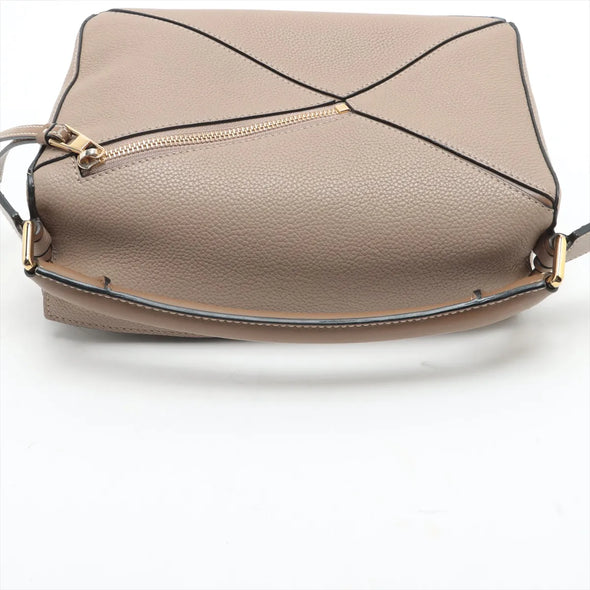 Loewe Khaki Leather Small Puzzle Bag [Clearance Sale]