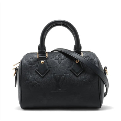 Louis Vuitton Noir Monogram Empreinte Leather Speedy 20 [Clearance Sale]