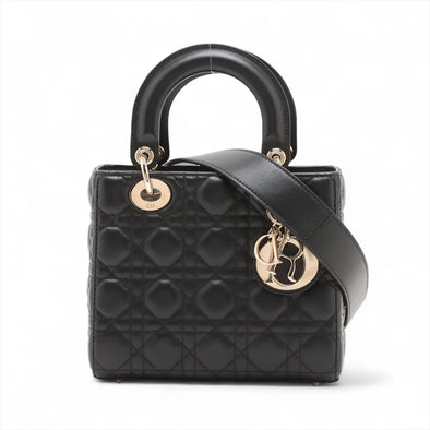 Christian Dior Black Cannage Lambskin Leather Small Lady Dior Bag  [Clearance Sale]