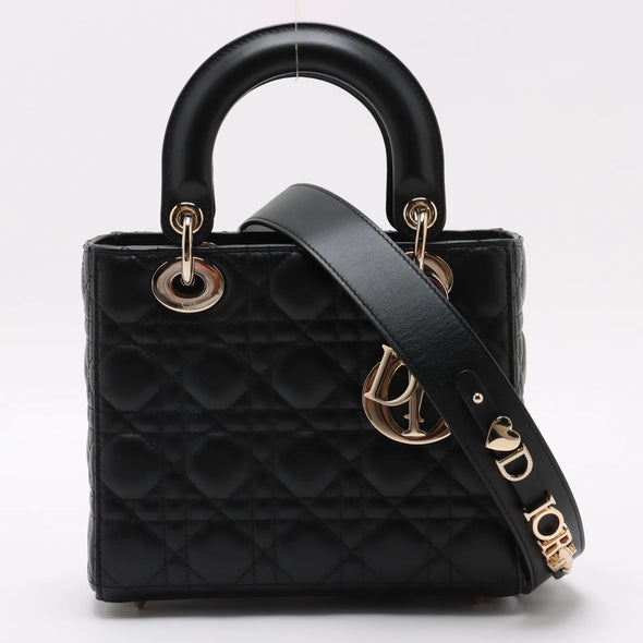 Christian Dior Black Cannage Lambskin Leather Small Lady Dior Bag [Clearance Sale]