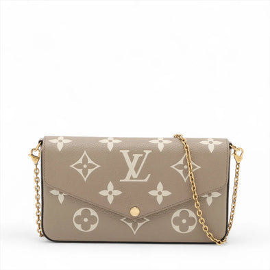 Louis Vuitton Bicolor Monogram Empreinte Leather Pochette Felicie [Clearance Sale]