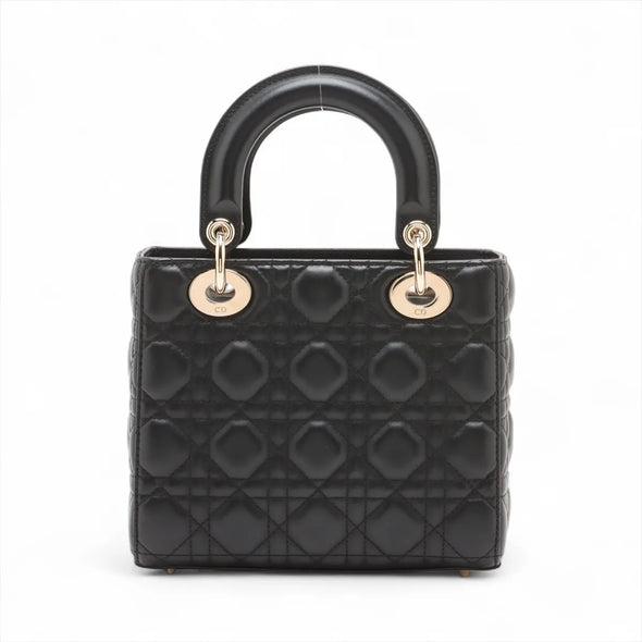Christian Dior Black Cannage Lambskin Leather Small Lady Dior Bag  [Clearance Sale]