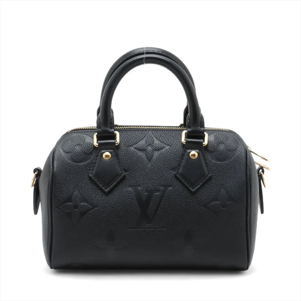 Louis Vuitton Noir Monogram Empreinte Leather Speedy 20 [Clearance Sale]