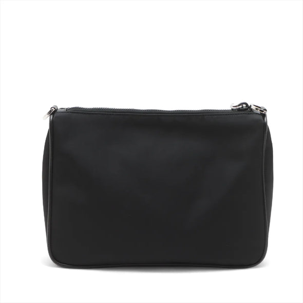 Prada Black Re-Nylon and Saffiano Leather Shoulder Bag [Clearance Sale]