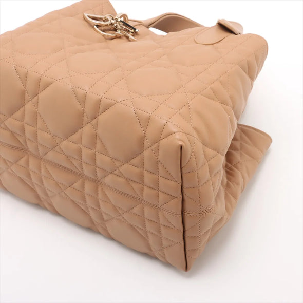 Christian Dior Beige Macrocannage Leather Toujours Bag  [Clearance Sale]