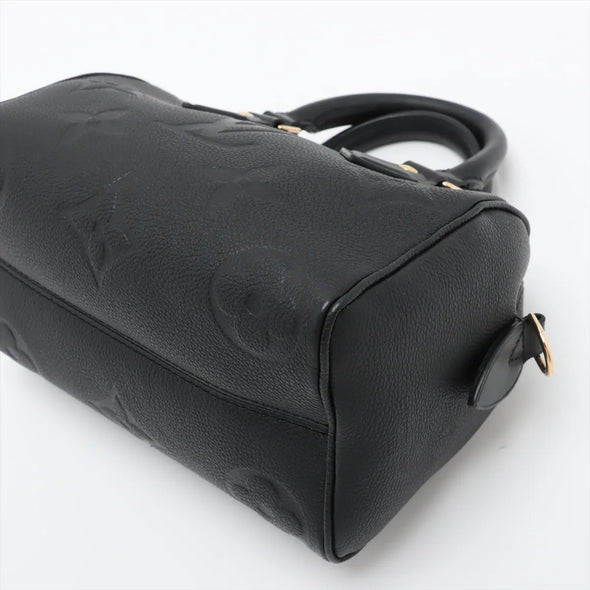 Louis Vuitton Noir Monogram Empreinte Leather Speedy 20 [Clearance Sale]